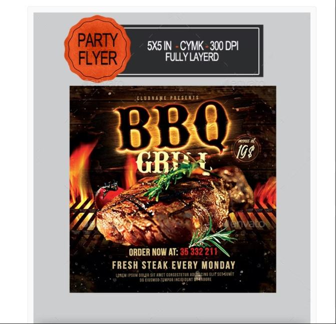 Fully Layered BBQ Grill Poster