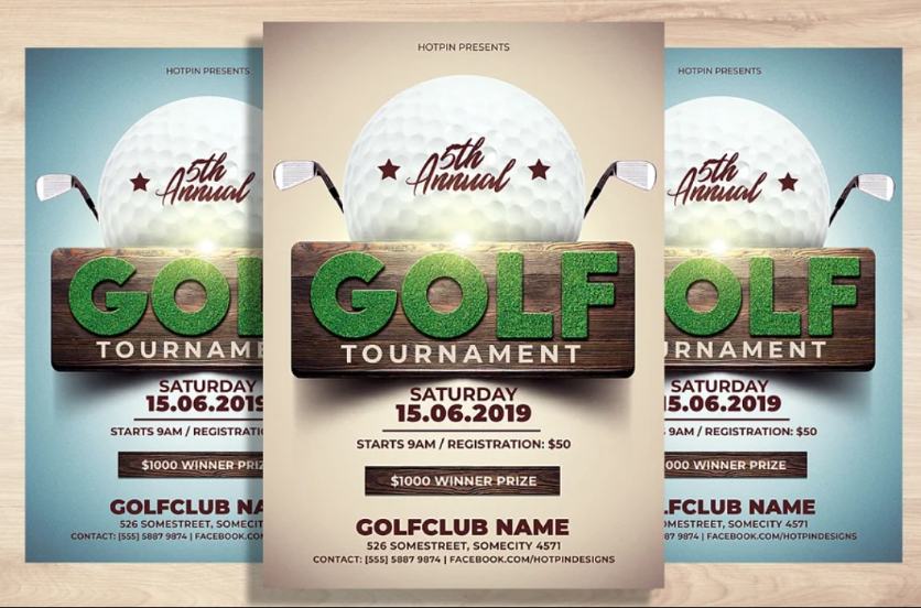 Golf Tournament Flyer PSD