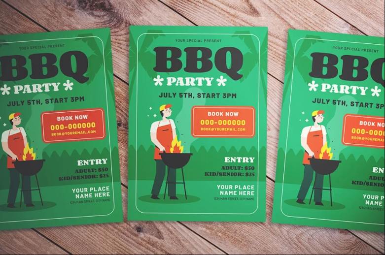 Grill Party Flyer Design