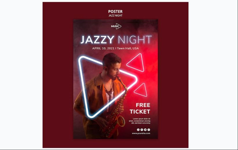 Jazzy Night Party Flyer Template