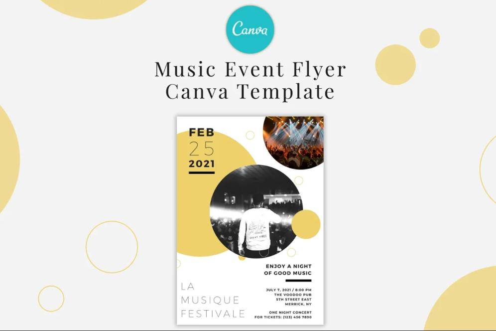 Music Event Canva Template