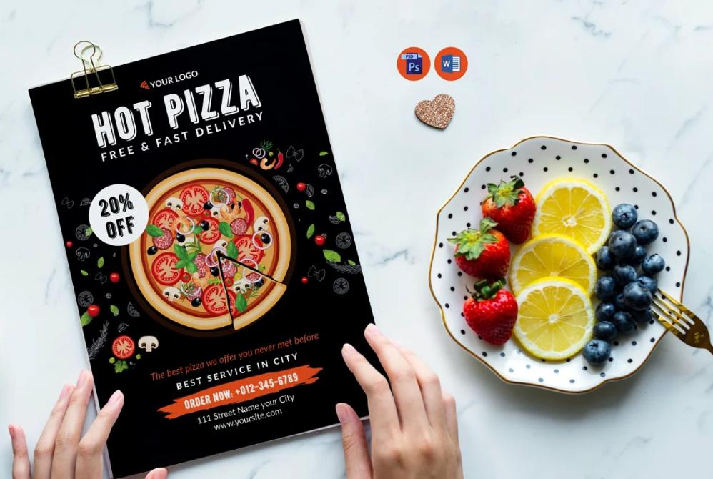 Pizza Sale Flyer Template PSD
