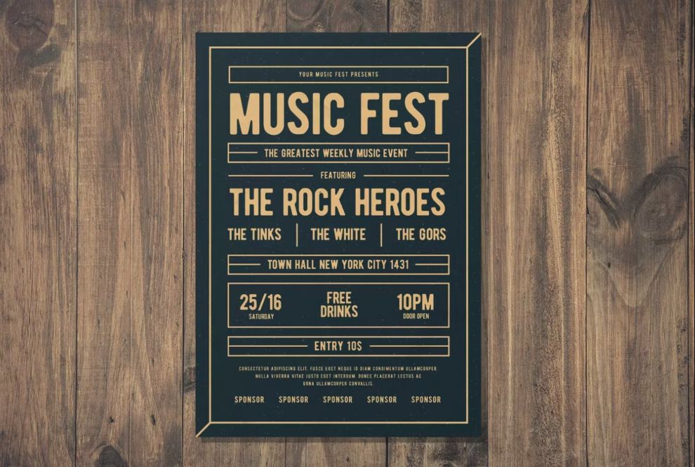 Rock Music Fest Poster Design