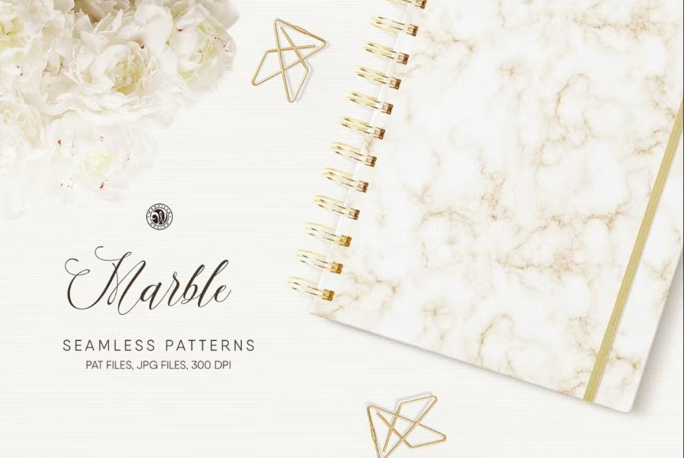 Seamless Marble Patterns Set