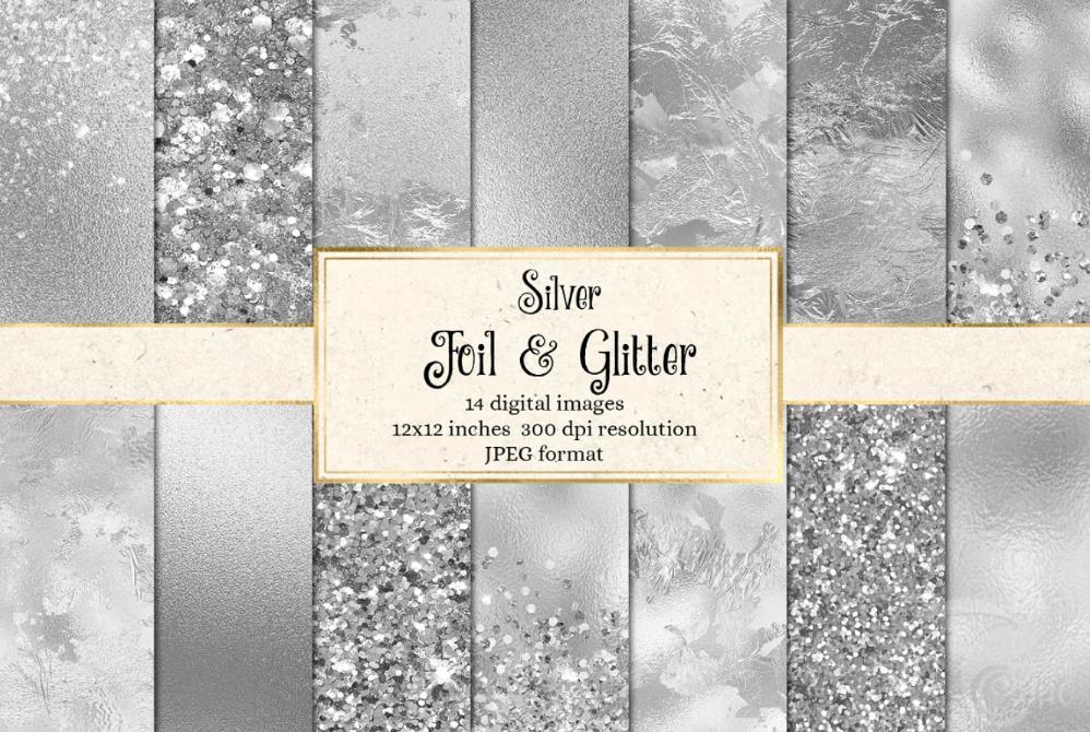 Silver Foil and Glitter Textures
