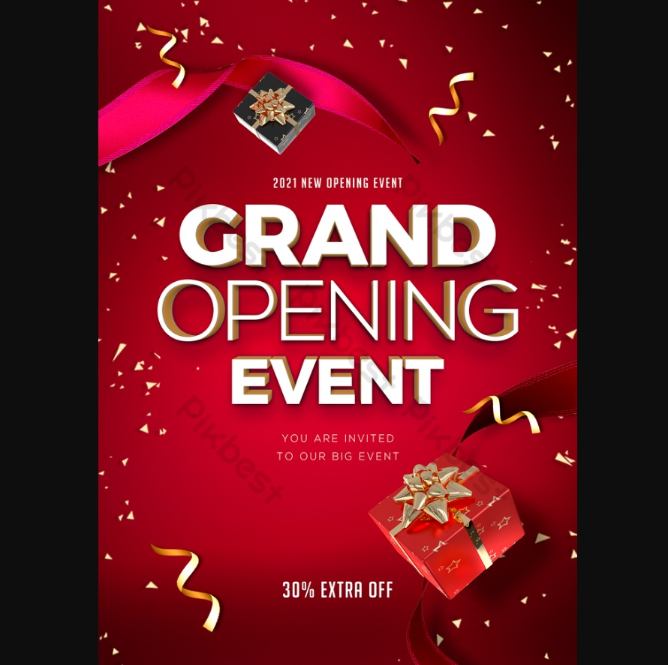 Simple Grand Opening Flyer Design