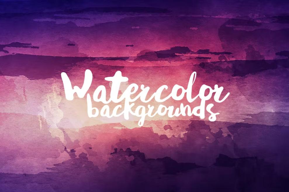 Simple Watercolor Background Set