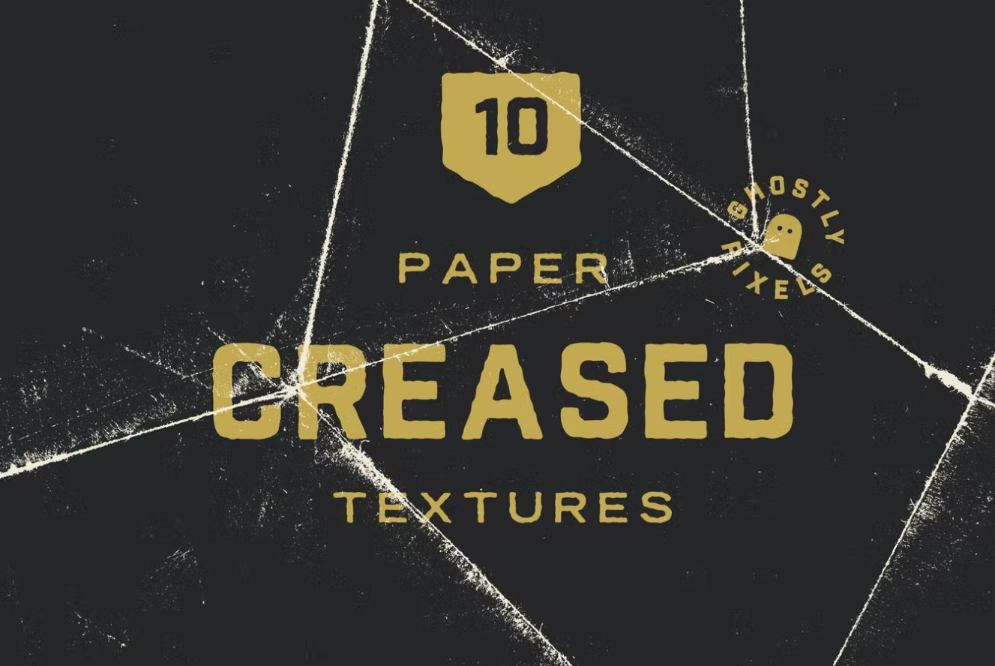 10 Creased Paper Texture Design
