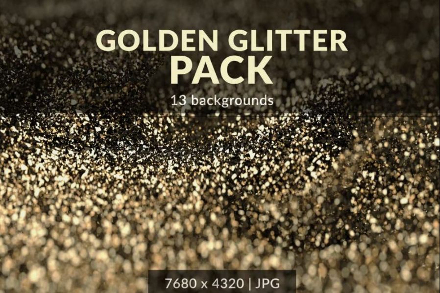 13 Golden Glitter Background Designs