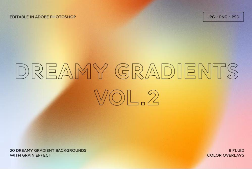 20 Dreamy Gradient Backgrounds Set