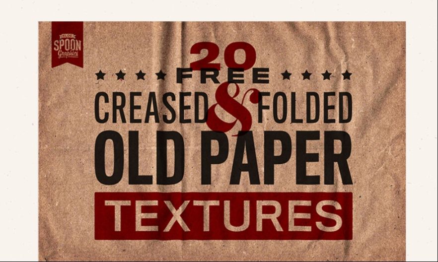 20 Free Creased and Folded Paper Texture