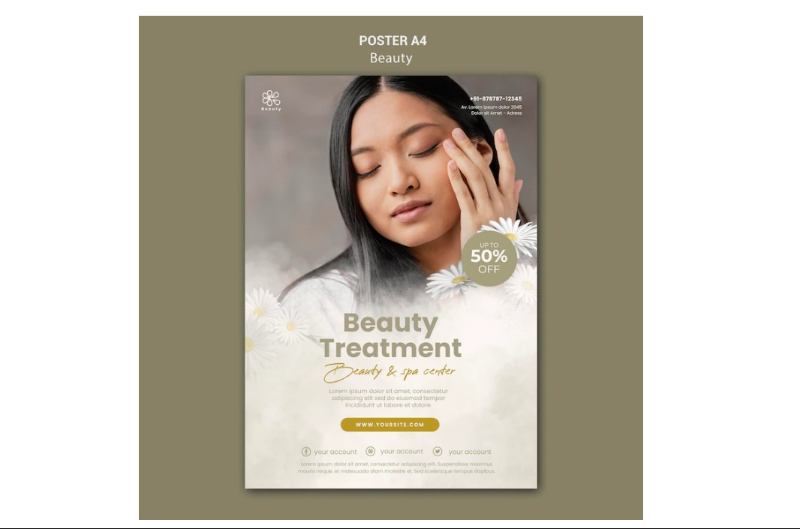 A4 Beauty Treatment Flyer