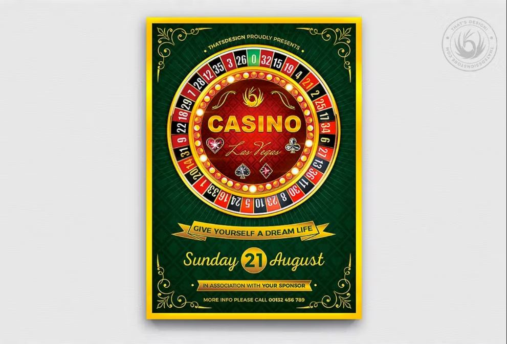 A4 Casino Promotional Poster Design