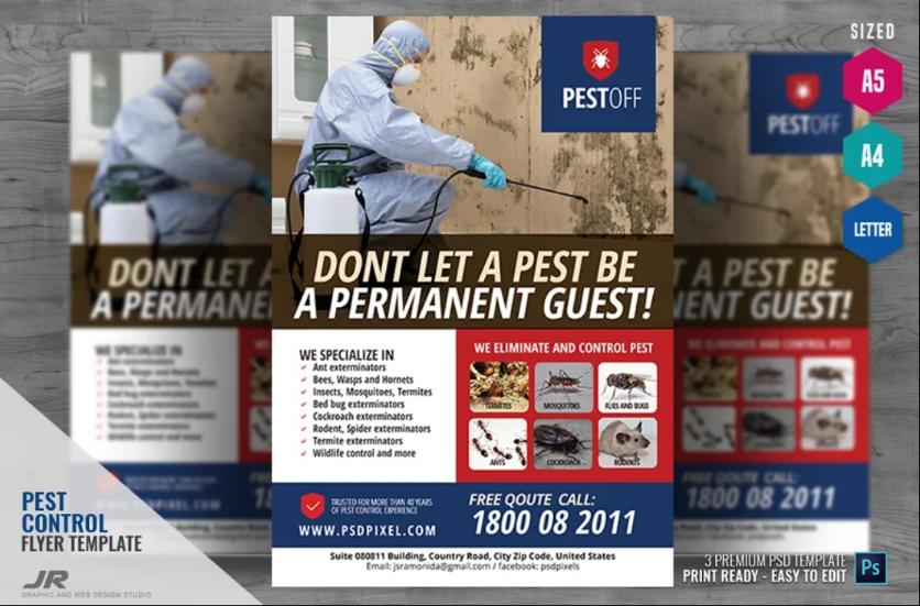 A4 and US Letter Pest Extermination Poster