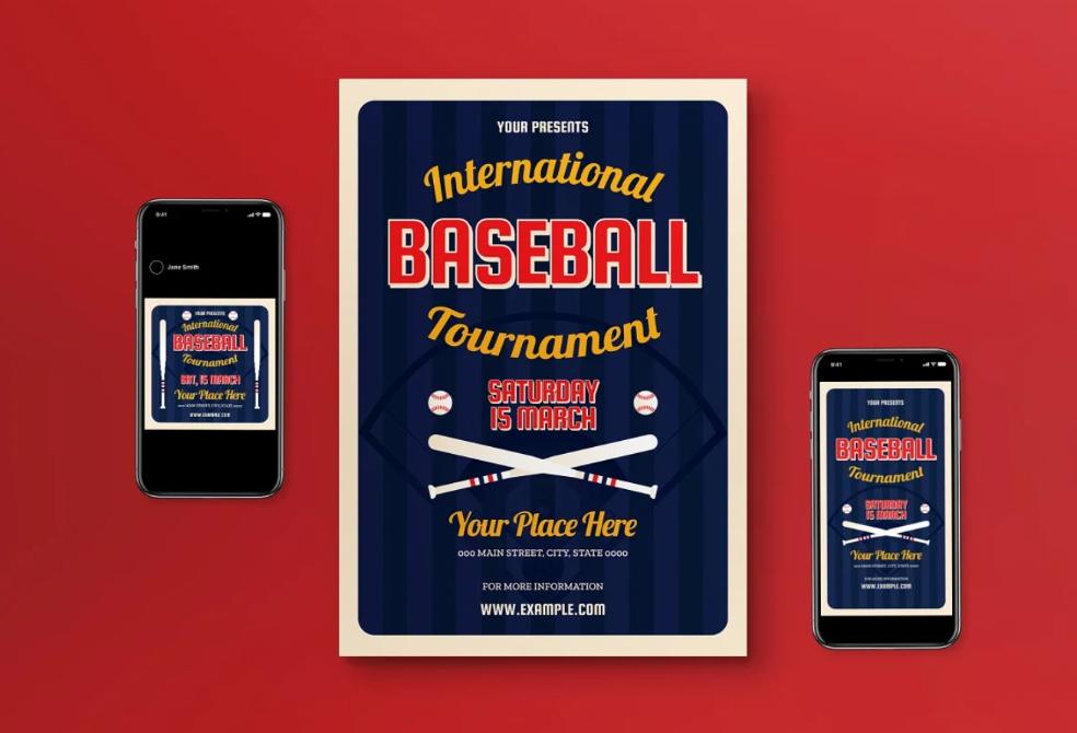 Baseball Tournament Promotional Set