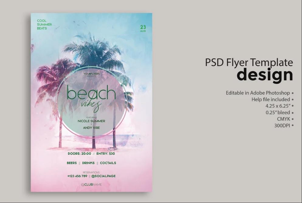 Beach Vibes Promotional Flyer