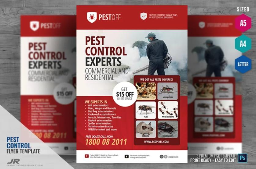Best Pest Control Company Flyer Template