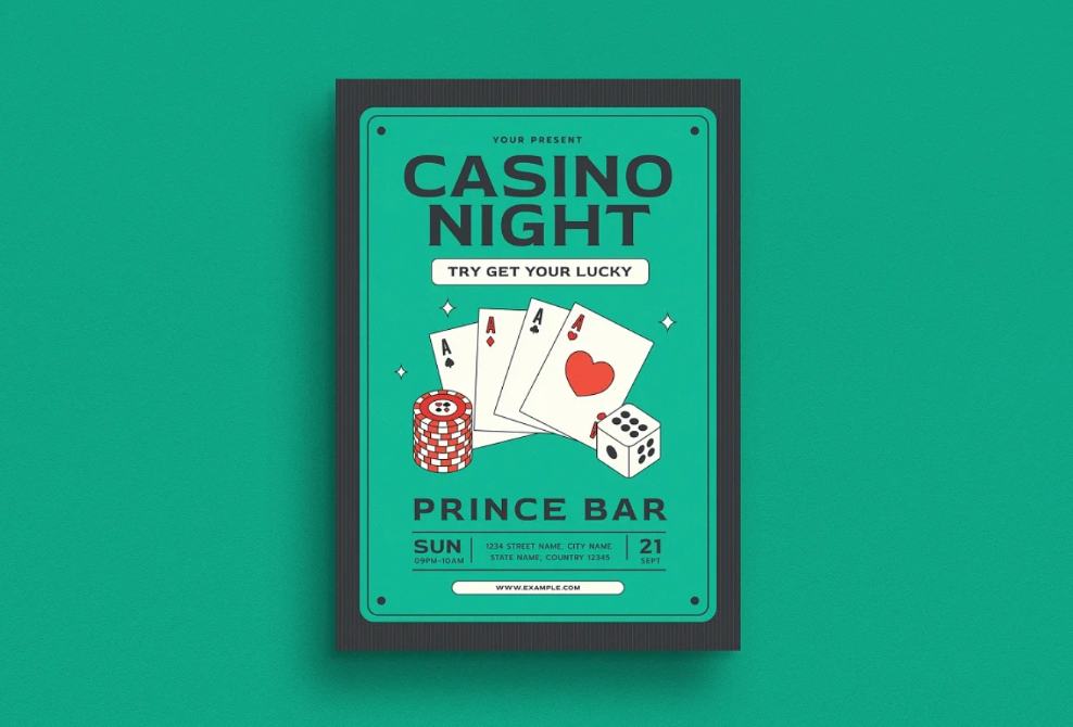Casino Night Flyer Template PSD