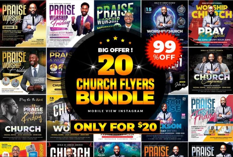 Church Conference Flyer Template Bundle