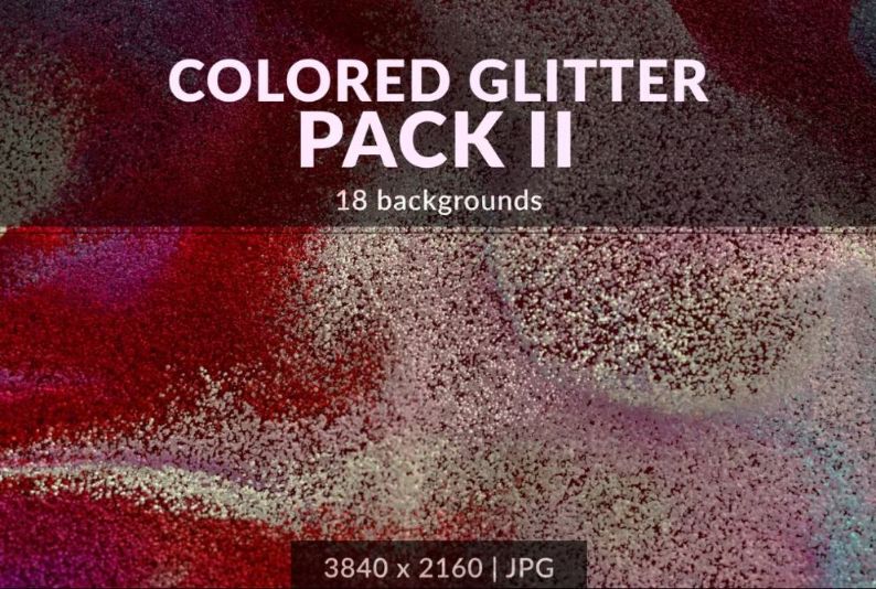 Colored Glitter Background Set