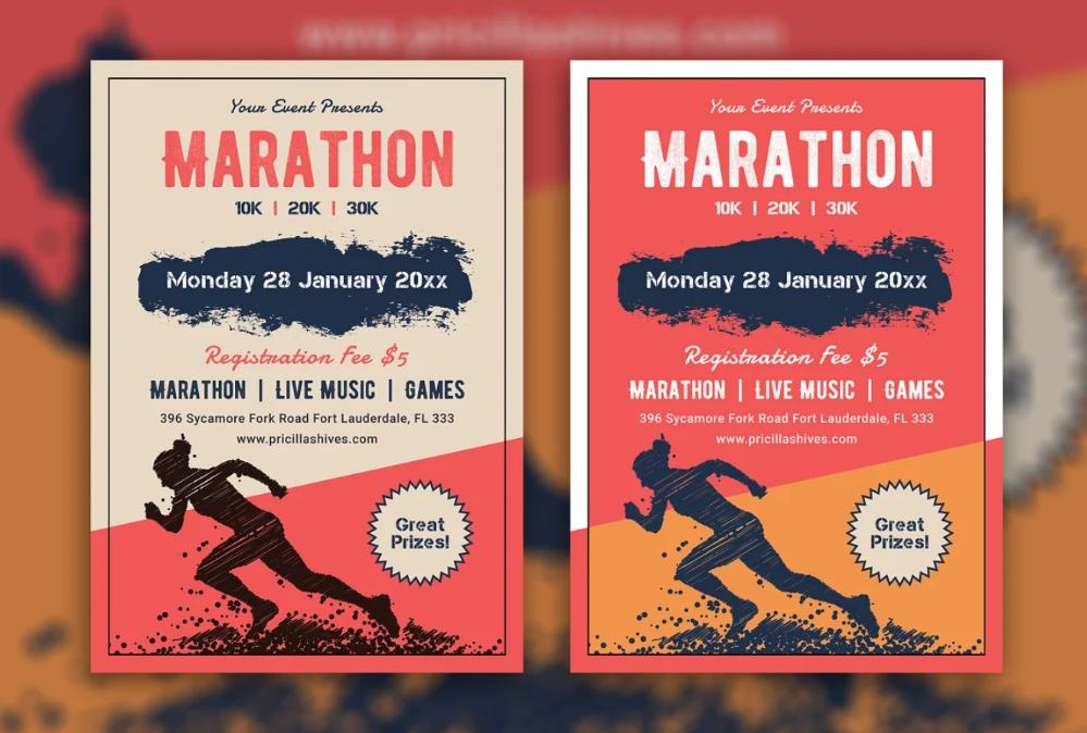 Creative Marathon Event Poster Design