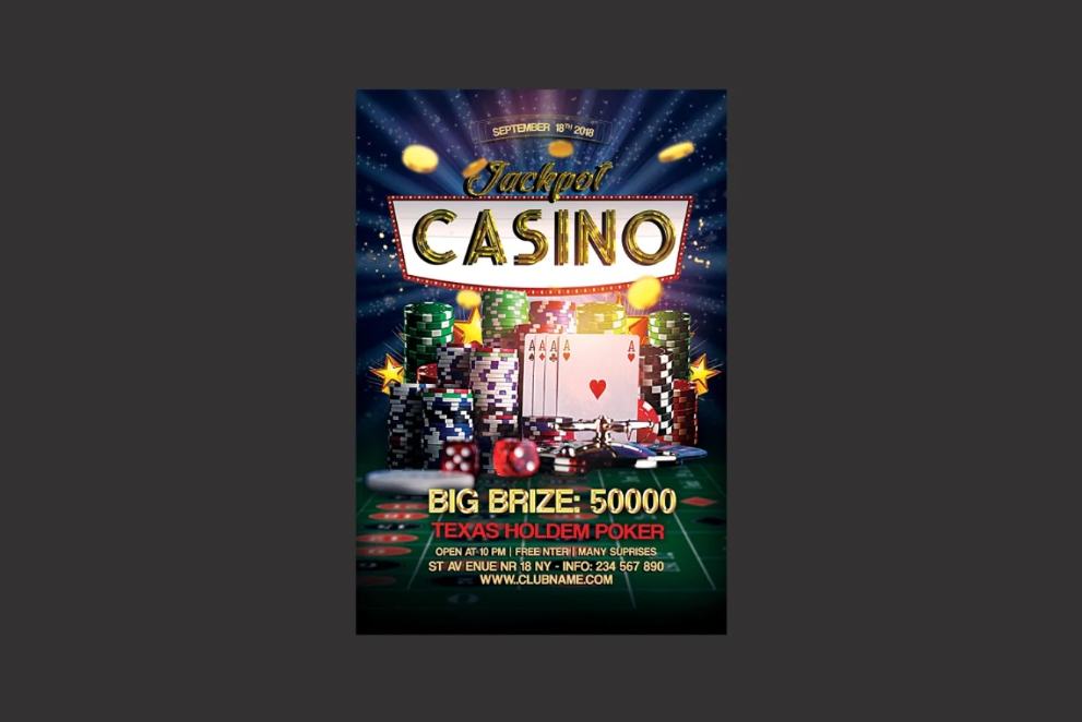 Editable Casino Ad Flyer Design