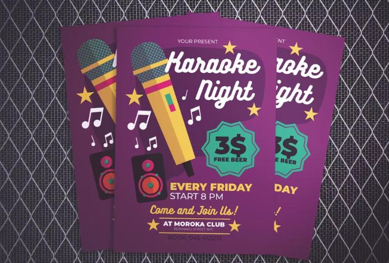 Editable Night Party Flyer Design