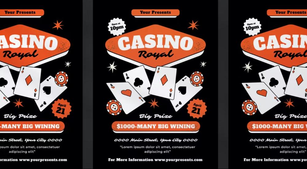 Editable casino Royale Flyer Template