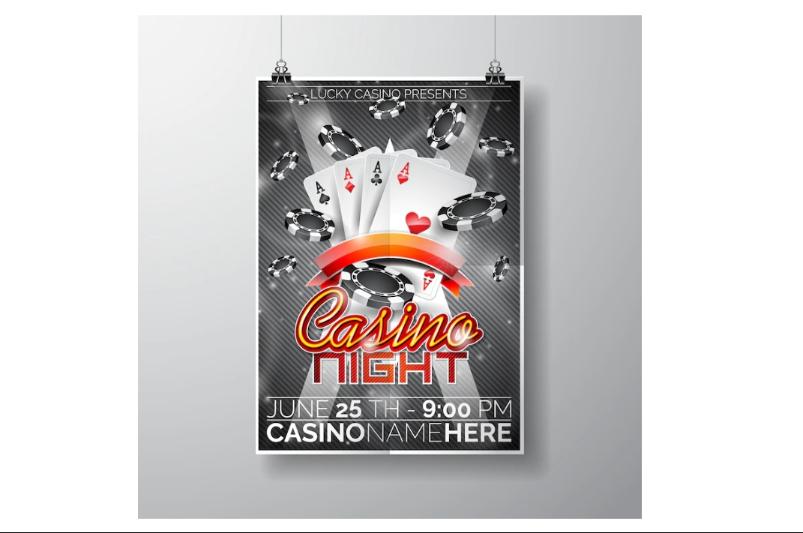 Free Casino Night Poster Design