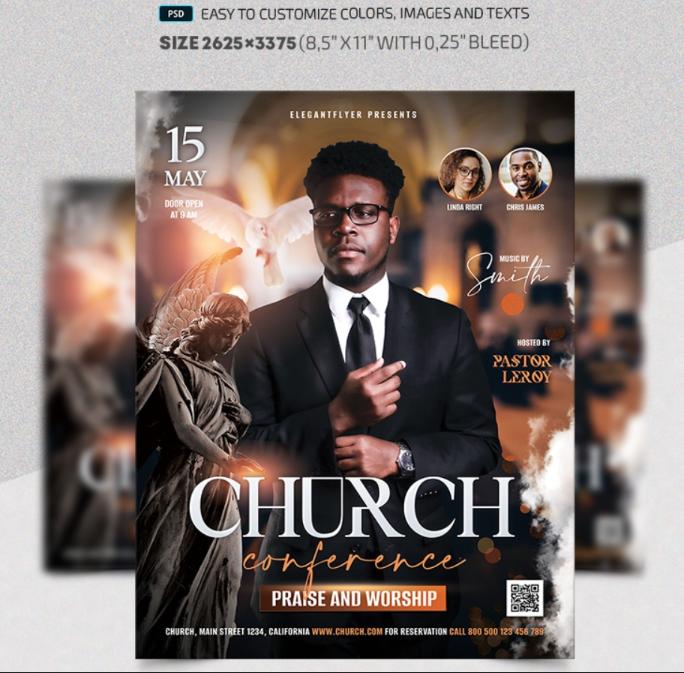 Free Church Conference Flyer Design