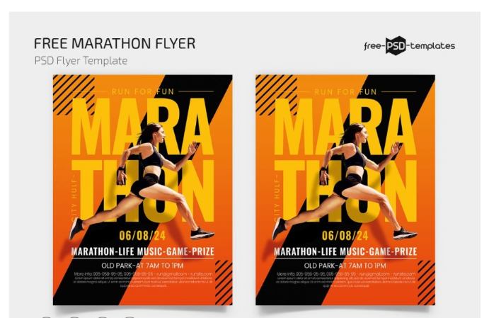 Free Marathon Poster Template