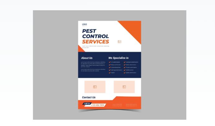 Free Pest Contro Vector Flyer