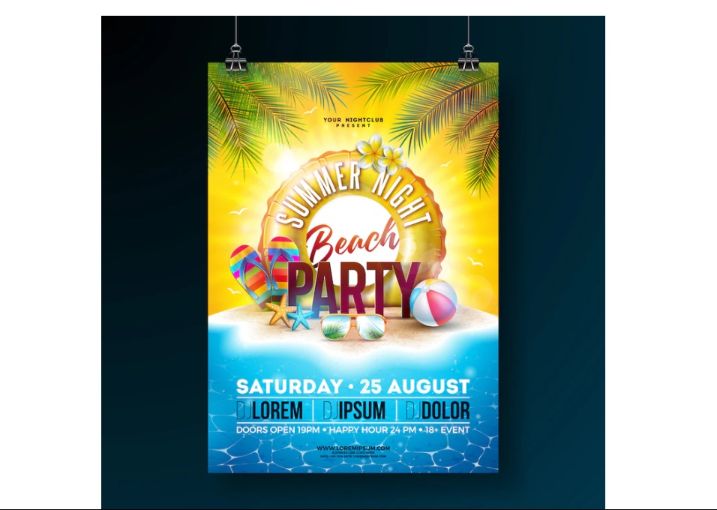 Free Summer Party Flyer Design