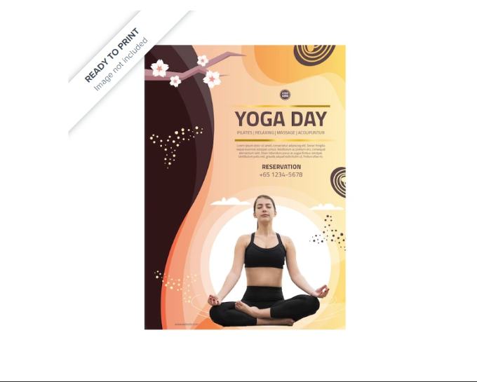 Free Yoga day Flyer Design