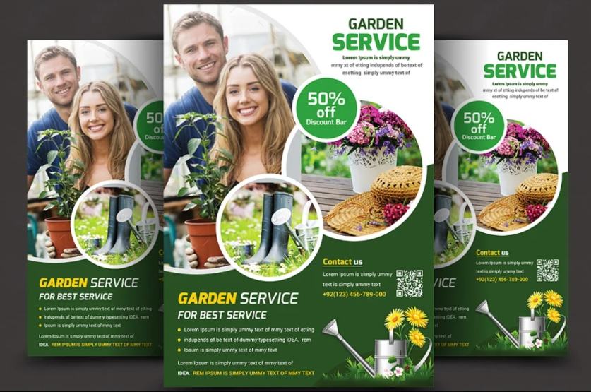 Fully Editable Garden Services Flyer Template