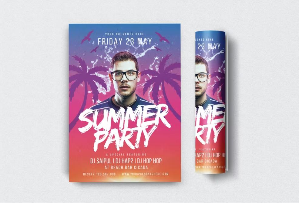 Fully Editable Party Flyer Design