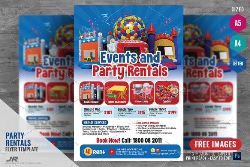 High Quality Party Rentals Poster