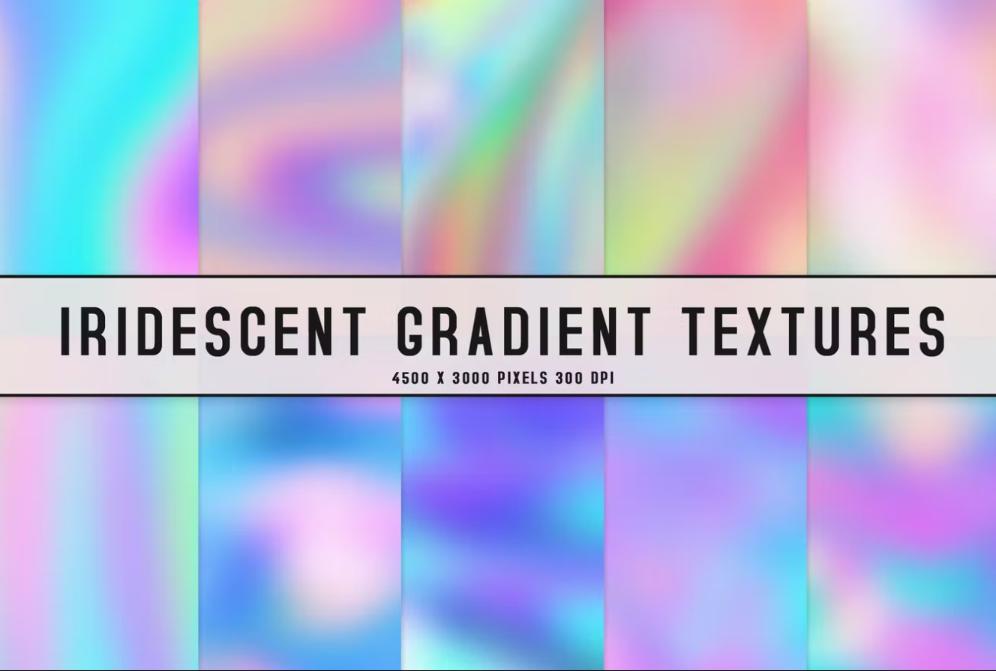 Iridescent Gradient Textures Set