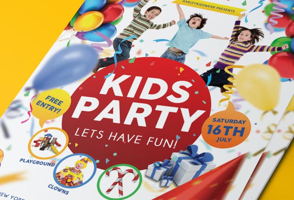 Kids Party Rental Flyer