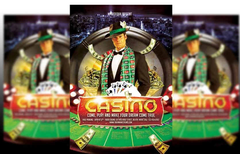 Modern Casino Party Flyer Template