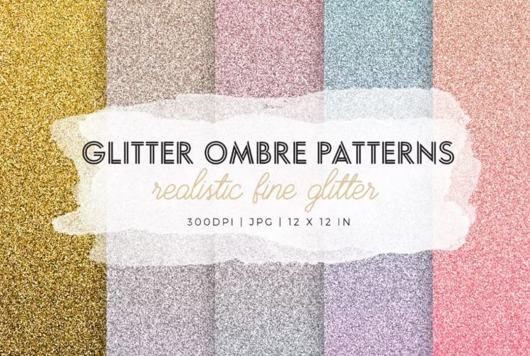 Ombre Glitter Patterns Set