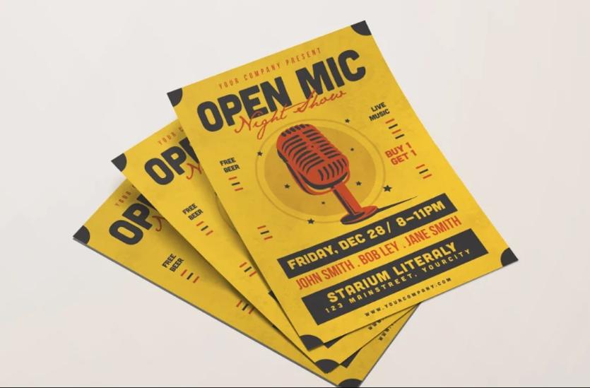 Open Mic Flyer Design