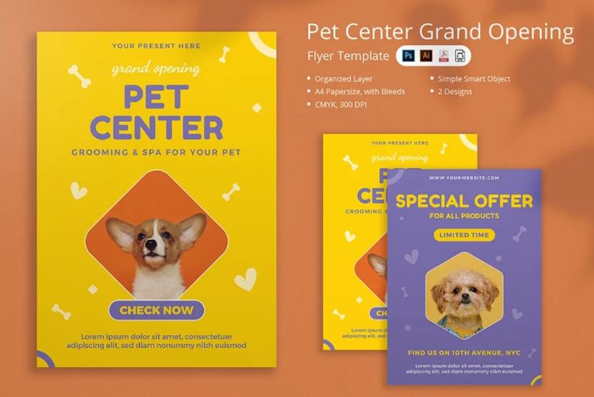 Pet Center Flyer Template