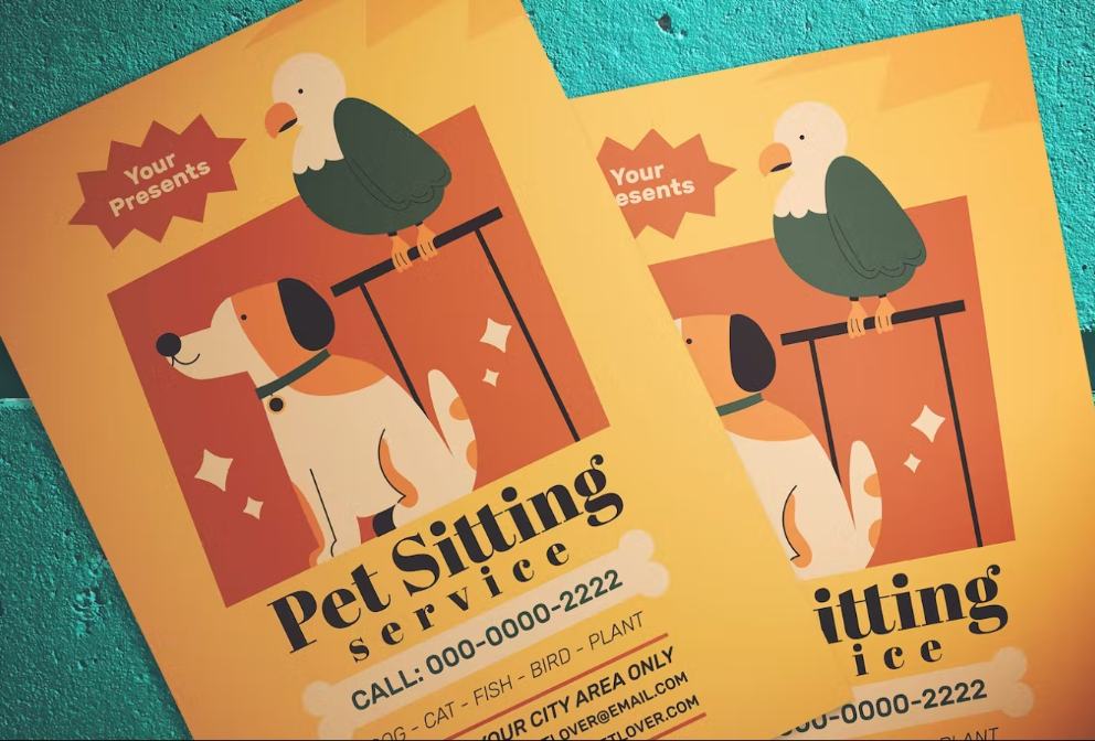 Pet Sitting Service Flyer Design