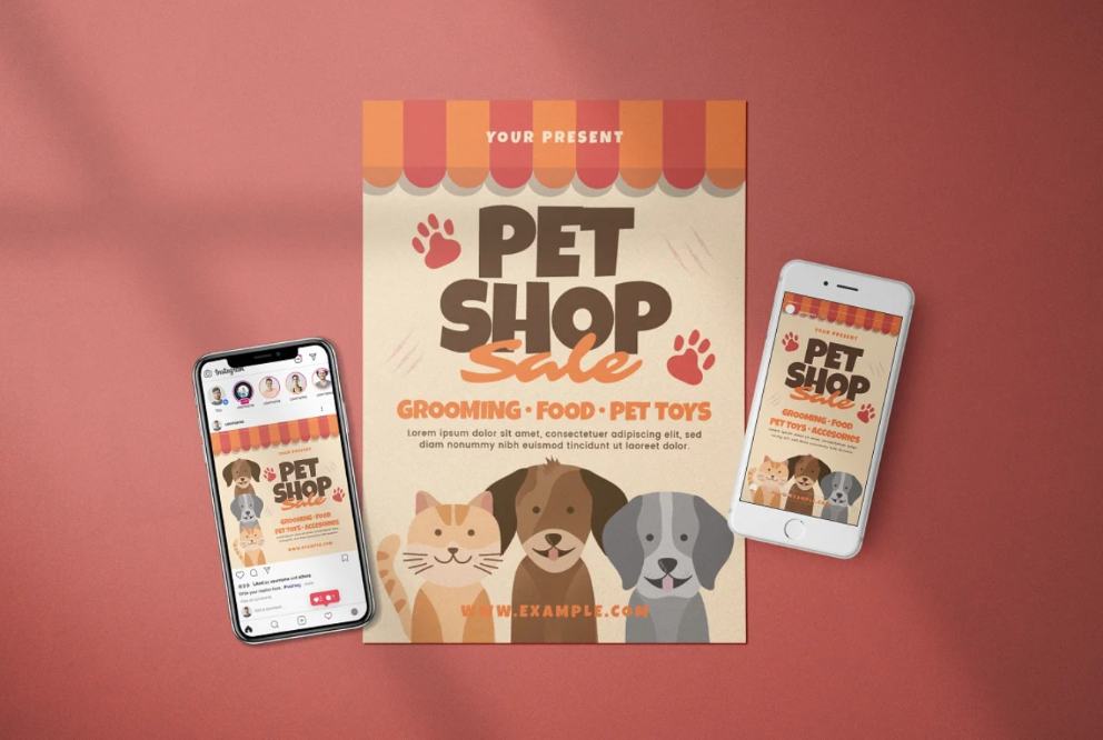 Pet Store Sale Flyer Template