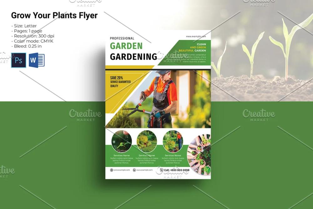 Professional Gardening Poster Template