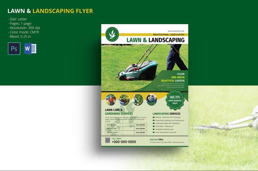 Professional Landscaping Flyer Template
