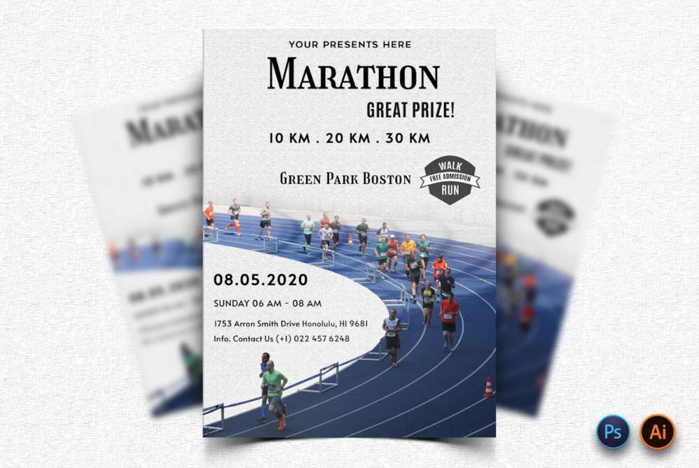 Professional Marathon Promotional Flyer