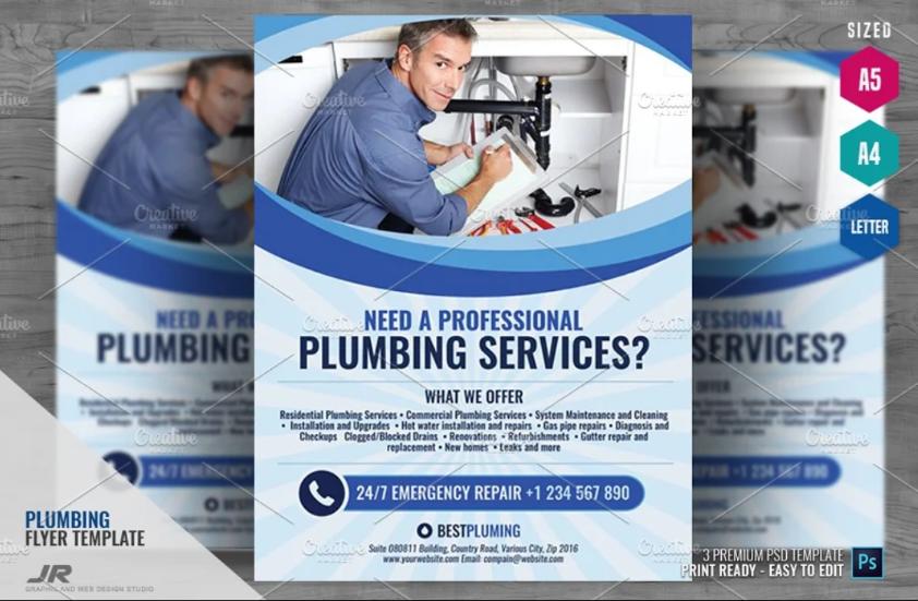 Professional Plumbing Services Flyer