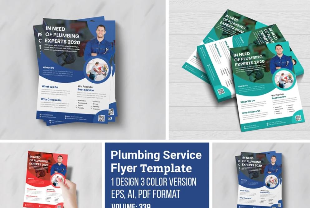 Promotional Flyer Template for Plumber